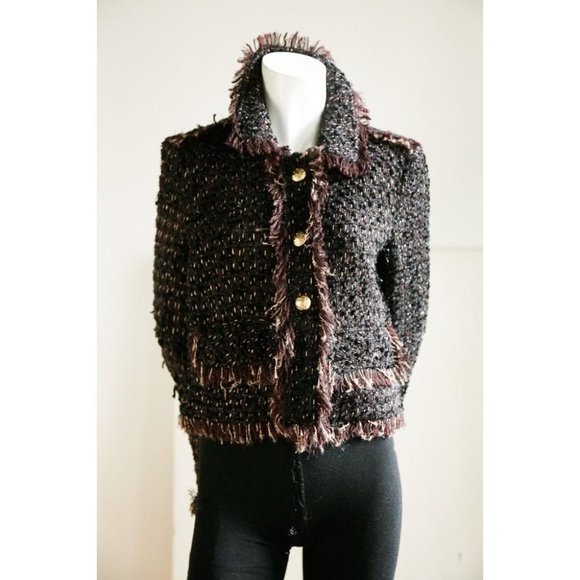 Brand NEW Pink Tartan Black Lavender Tweed Blazer 4 - Picture 4 of 8